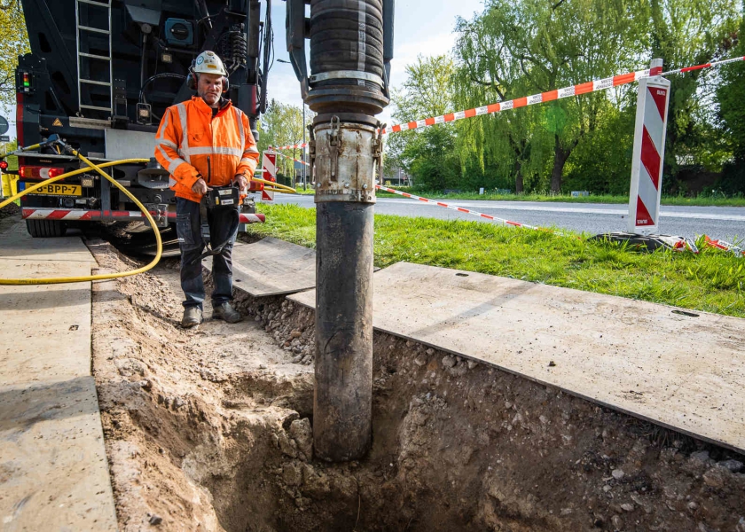 Grondzuigen en zandzuigen met zuigtechniek